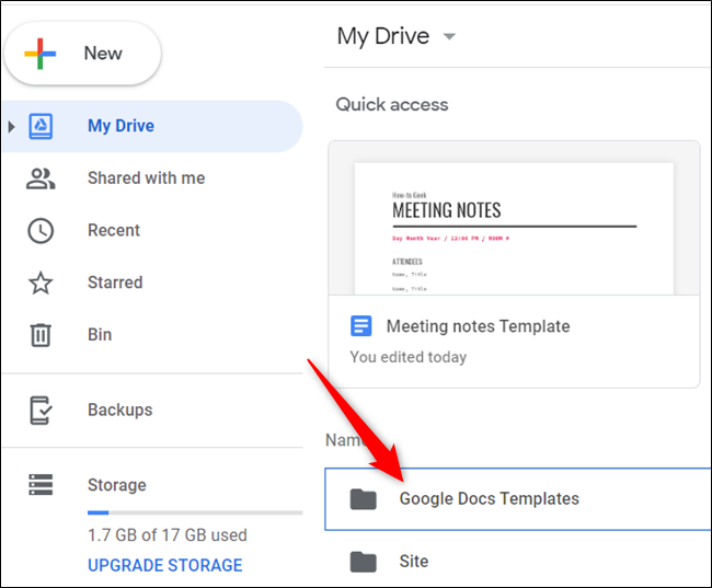 Gehen Sie zu Google Drive und öffnen Sie den soeben erstellten Ordner.