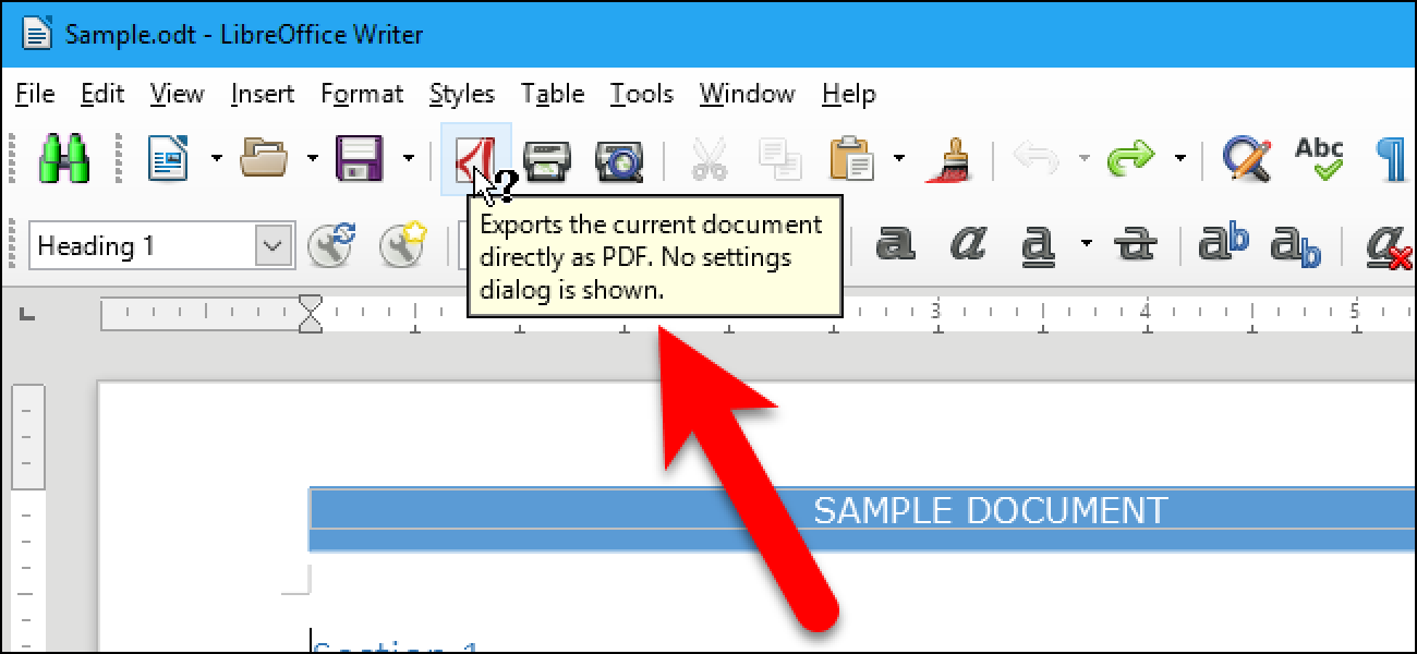 So zeigen Sie erweiterte Tipps an, wenn Sie mit der Maus über Schaltflächen in LibreOffice fahren