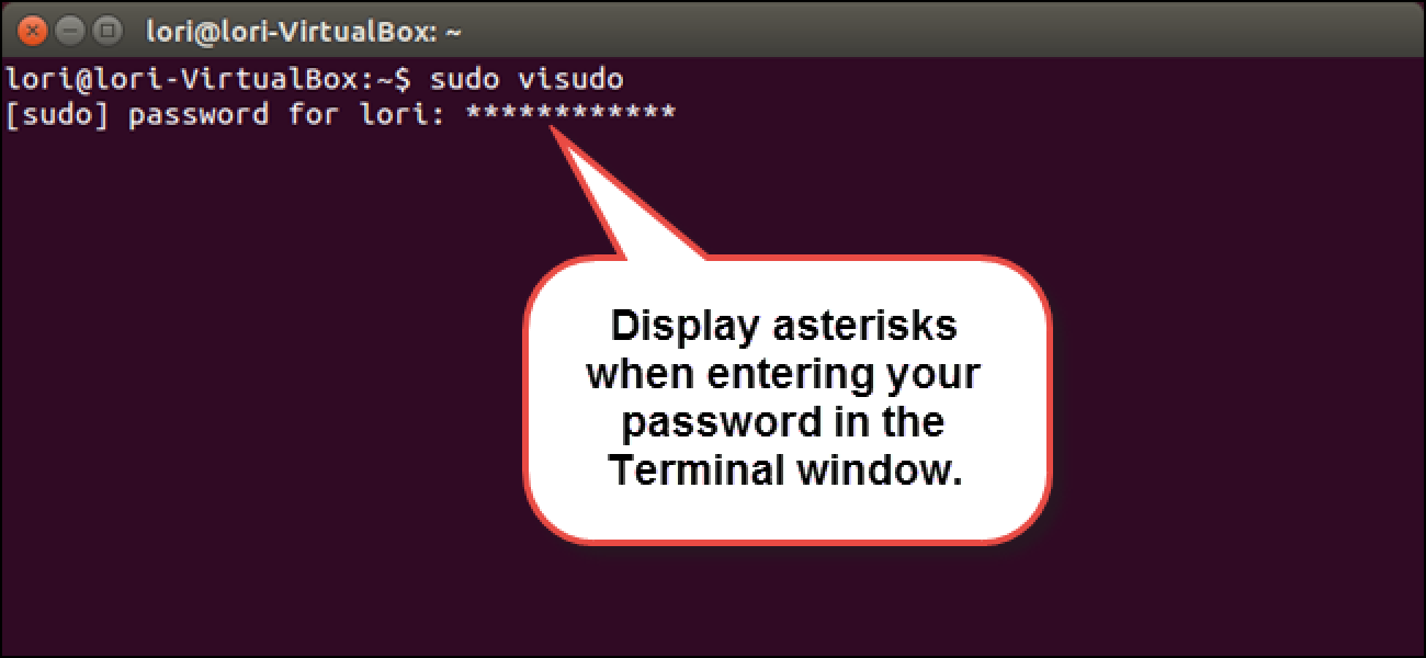 So machen Sie Kennwort-Sternchen im Terminalfenster unter Linux sichtbar