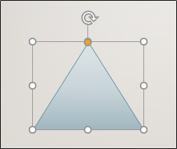 Ein grünes gleichschenkliges Dreieck in PowerPoint