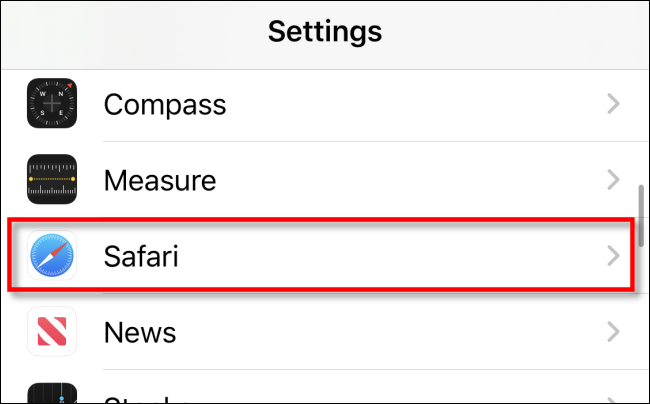 Tippen Sie auf dem iPhone auf Safari-Einstellungen
