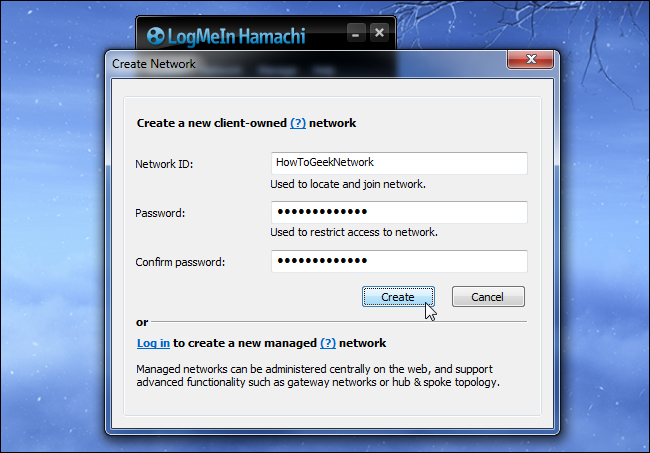 hamachi-create-network-id-and-password