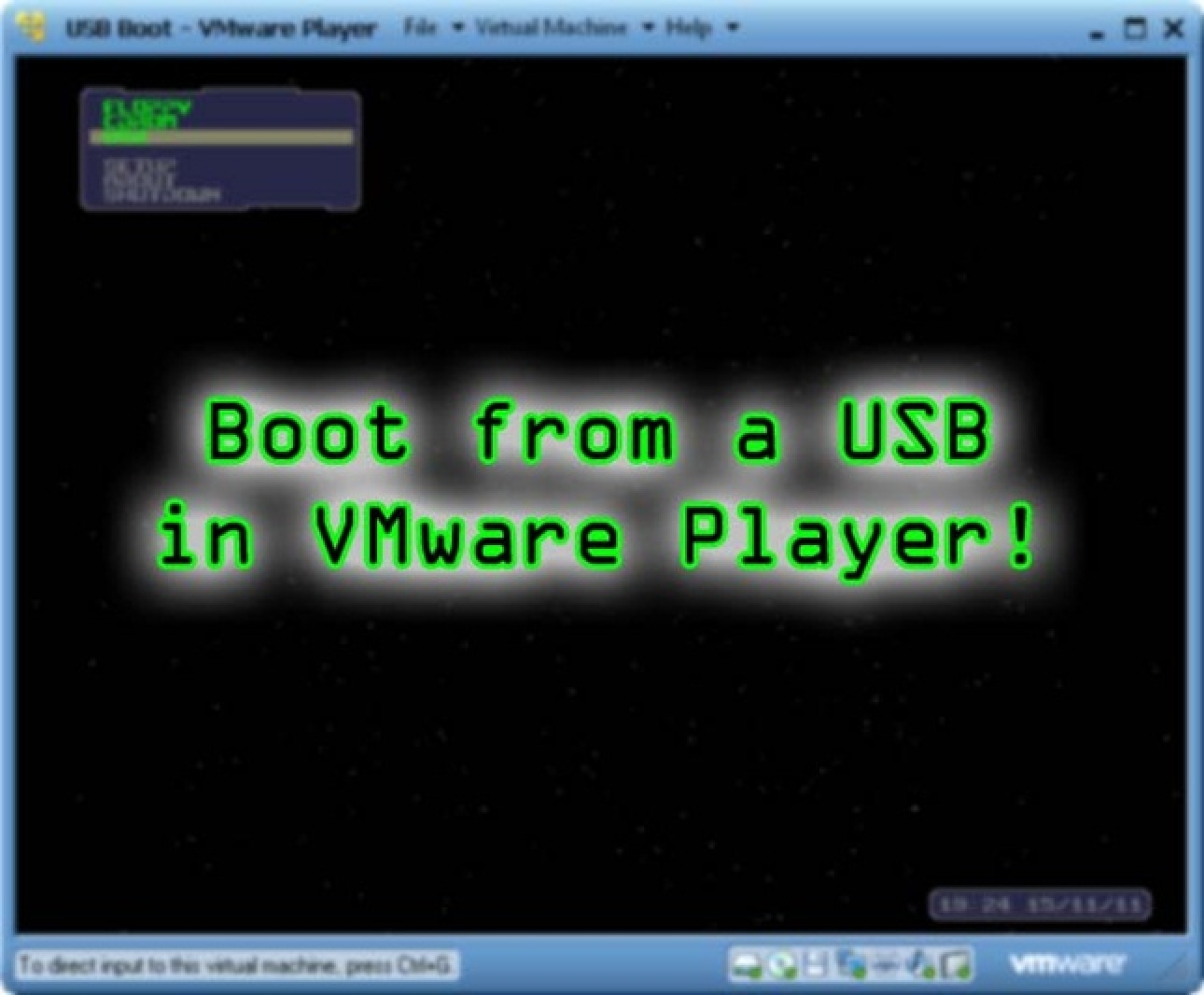 So starten Sie eine virtuelle VMware-Maschine von einem USB-Laufwerk