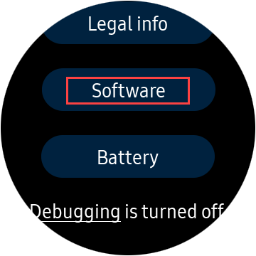 Informationen zur Samsung Watch Software