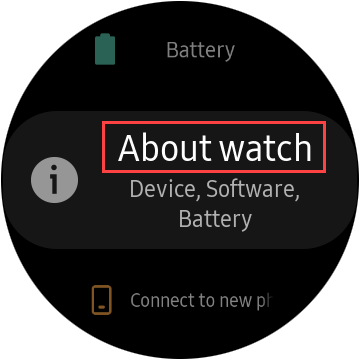 Samsung Watch Tap über Uhr