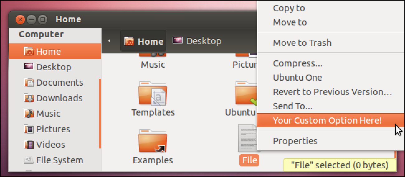 So fügen Sie dem Dateimanager von Ubuntu ganz einfach benutzerdefinierte Rechtsklickoptionen hinzu