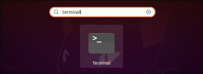 Starten Sie ein Terminalfenster über Ubuntus Dash.