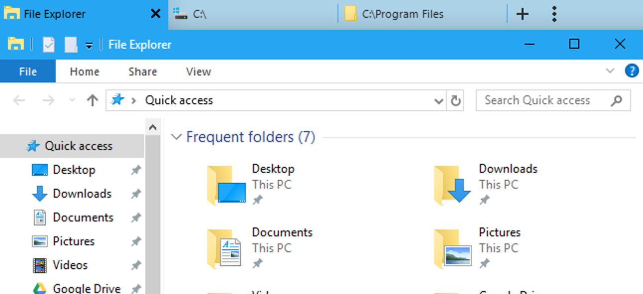 So erhalten Sie jetzt in Windows 10 Registerkarten für den Datei-Explorer