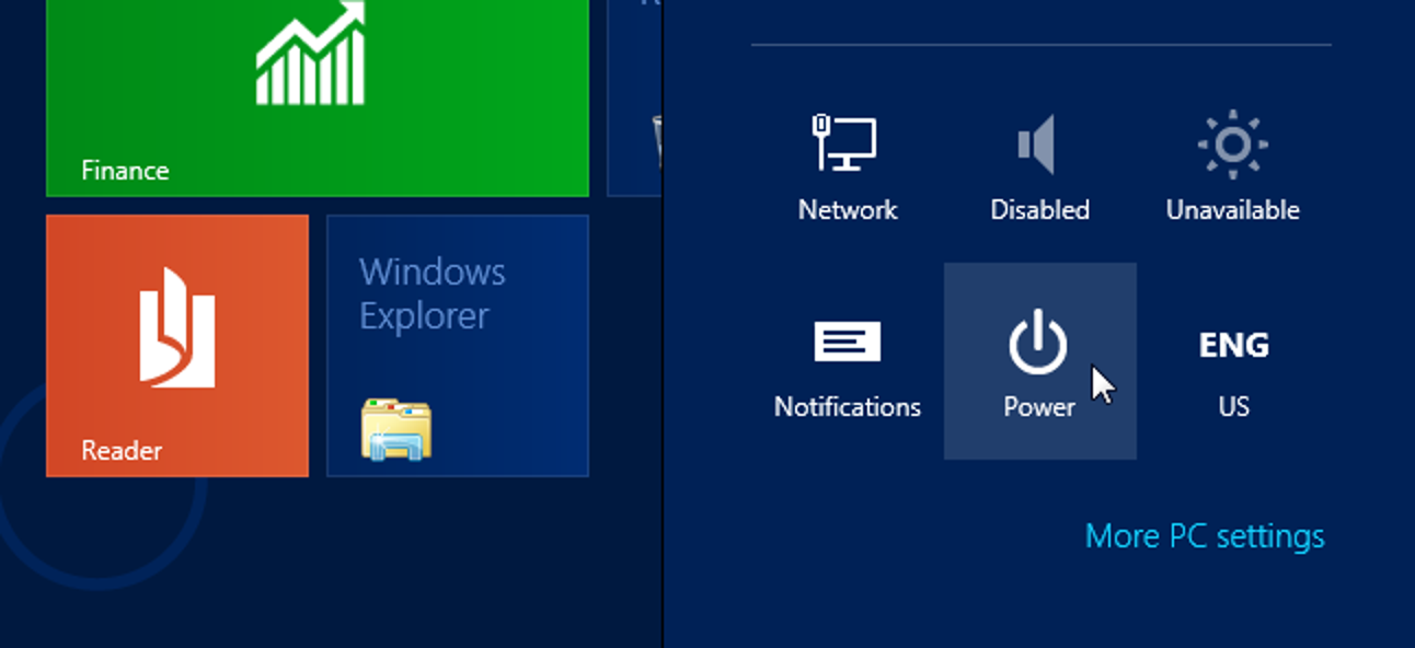 Fügen Sie dem Windows 8 Win + X-Menü Herunterfahren und Neustart hinzu