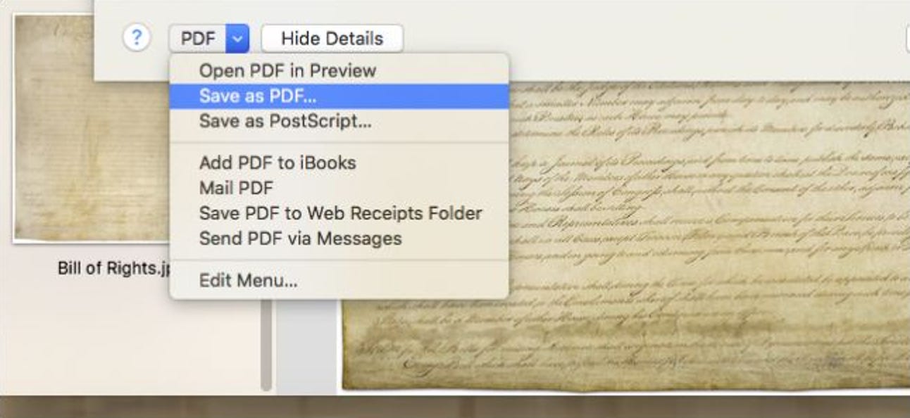 So kombinieren Sie Bilder auf einem Mac zu einer PDF-Datei