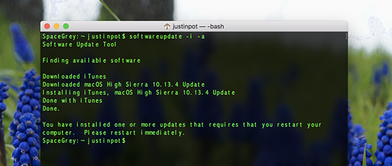 Herunterladen von macOS-Updates über das Terminal