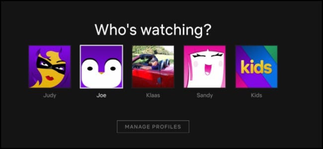 Netflix Who's Watching-Bildschirm