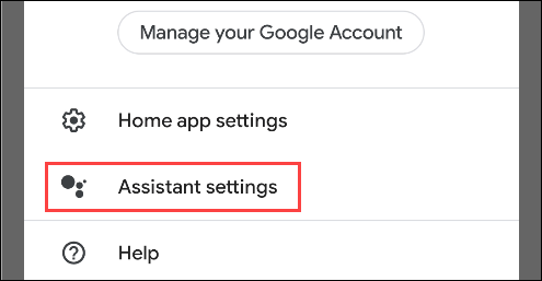 Wählen Sie die Einstellungen für den Google-Assistenten