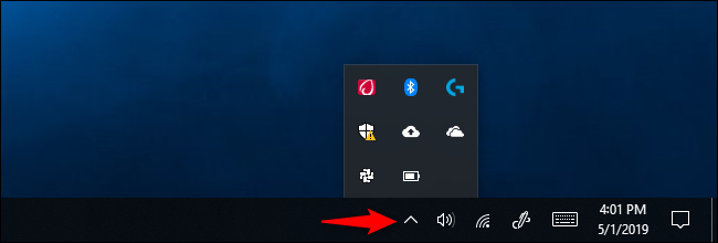 Anzeigen versteckter Benachrichtigungssymbole in der Windows 10-Taskleiste