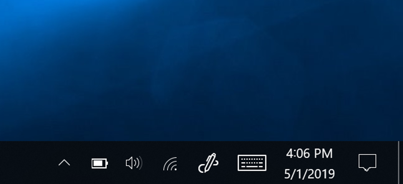 So stellen Sie ein Symbol für fehlende Akkus in der Taskleiste von Windows 10 wieder her
