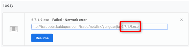 Wenn Chrome die Datei umbenennt in "Unconfirmed.crdownload" Benennen Sie es in seinen ursprünglichen Dateinamen um.  Sie finden es ganz am Ende der zuvor kopierten Quell-URL.