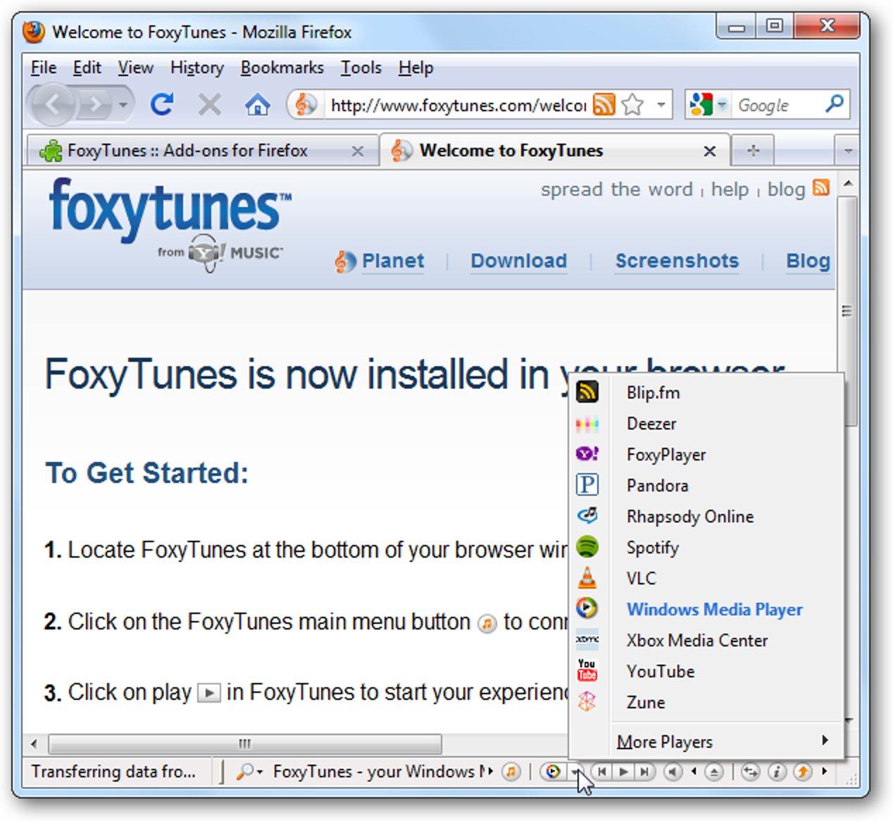 Steuern Sie Ihren Lieblingsmusik-Player von Firefox aus