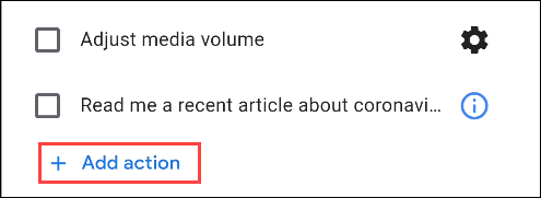 Fügen Sie eine Assistentenaktion hinzu