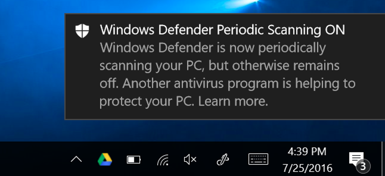 So scannen Sie Ihren Computer regelmäßig mit Windows Defender, während Sie ein anderes Antivirenprogramm verwenden