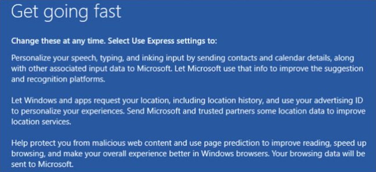 Was ist der Unterschied zwischen dem Express- oder dem benutzerdefinierten Setup von Windows 10?