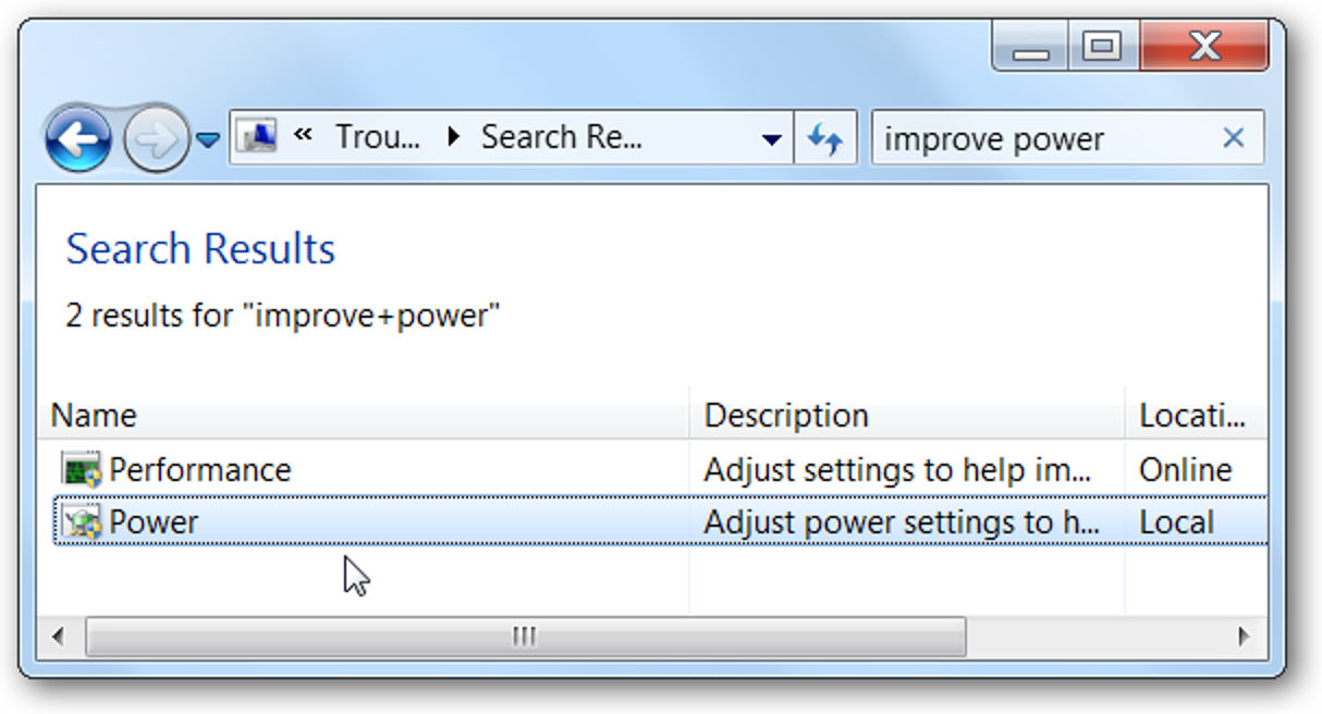 Verbessern Sie die Akkulaufzeit in Windows 7 mit der integrierten Fehlerbehebung für die Stromversorgung