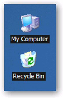 Warum haben meine Symbole in Windows XP eine Hintergrundfarbe?