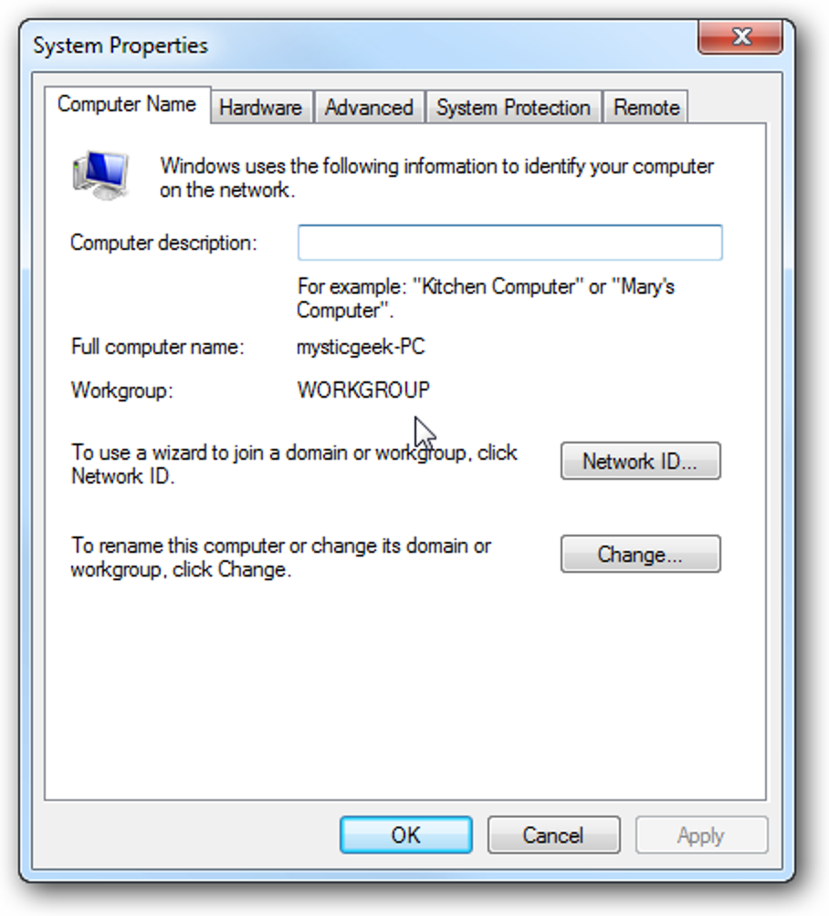 Freigeben von Dateien und Druckern zwischen Windows 7 und XP