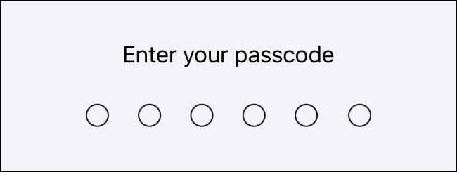 Geben Sie Ihren Passcode auf dem iPhone oder iPad ein.