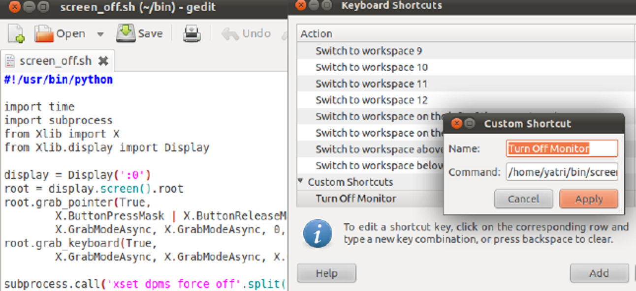 So schalten Sie Ihren Monitor mit einem Hotkey in Ubuntu aus