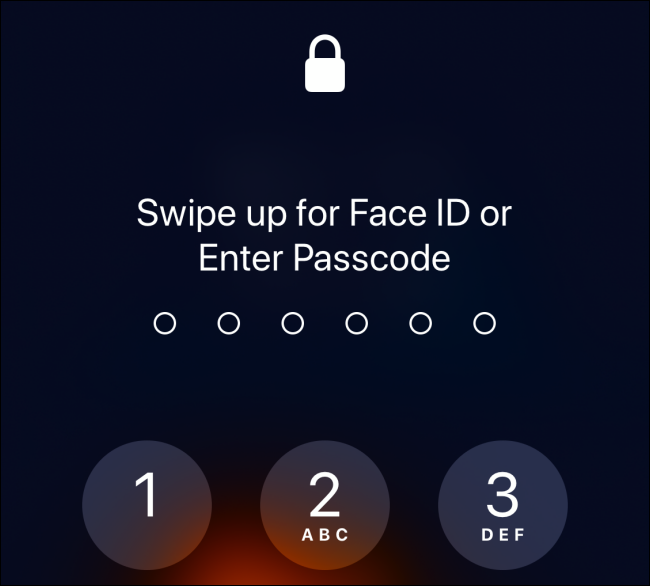 Geben Sie den Passcode-Bildschirm auf dem iPhone mit Face ID ein