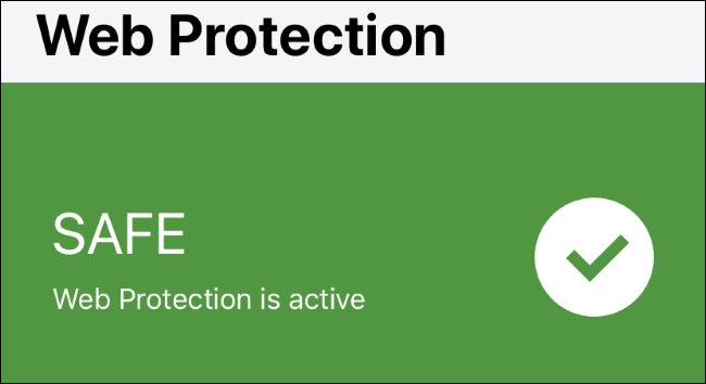 Web Protection-Status in Norton Mobile Security auf dem iPhone