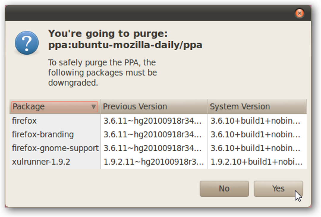 PPAs sicher entfernen und auf stabile Versionen in Ubuntu zurücksetzen