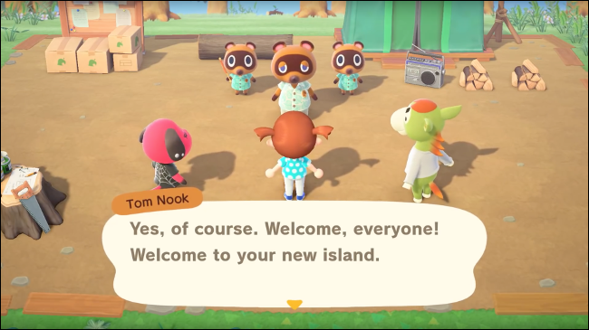 eine Gruppe von Tieren in Animal Crossing: New Horizons