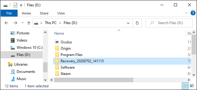 Wo Windows File Recovery wiederhergestellte Dateien ablegt.