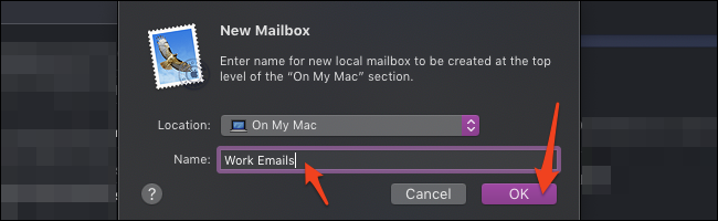 macOS Mail neues Postfach