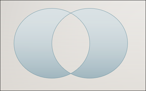 zusammengeführte ovale Formen in Powerpoint