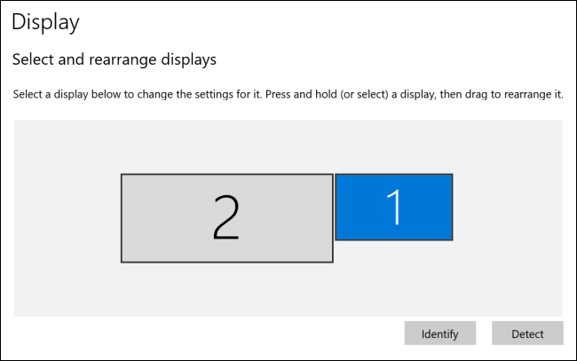 Anzeigen wurden in Windows 10 neu angeordnet