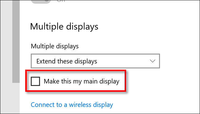 Machen Sie einen Monitor zu Ihrem Hauptbildschirm in Windows 10