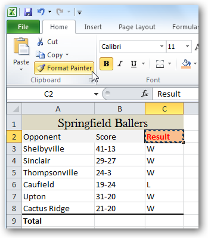 Kopieren Sie die Excel-Formatierung auf einfache Weise mit Format Painter