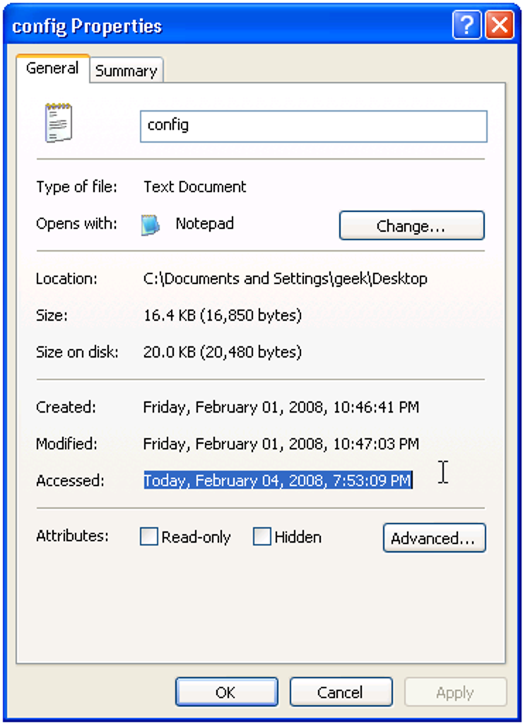 Beschleunigen Sie den Festplattenzugriff durch Deaktivieren der letzten Zugriffsaktualisierung in Windows XP