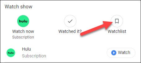 Google TV-Watchlist
