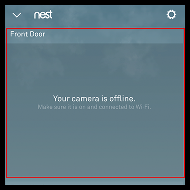 Wähle deine Nest Hello-Türklingel auf dem Startbildschirm der Nest App aus