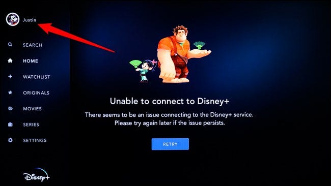 Disney+ Smart TV Klicken Sie auf Avatar