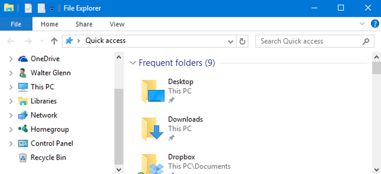 So zeigen Sie die Systemsteuerung und den Papierkorb im Navigationsbereich des Windows-Datei-Explorers an